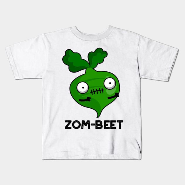Zom-beet Cute Halloween Zombie Beet Pun Kids T-Shirt by punnybone
